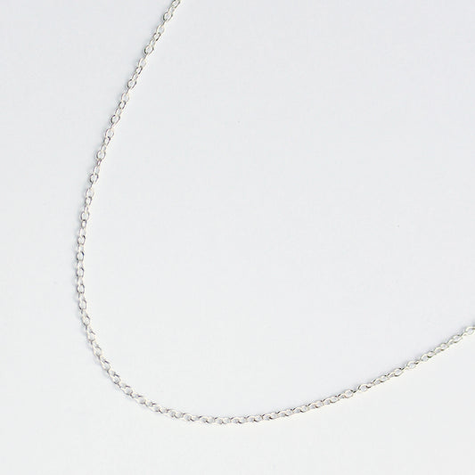 18" sterling silver chain necklace
